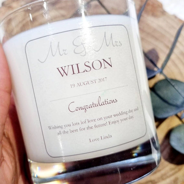 Personalised Wedding / Bride / Birthday Candle